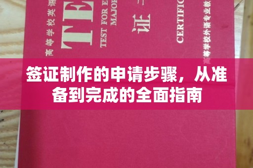 荆州签证制作的申请步骤，从准备到完成的全面指南